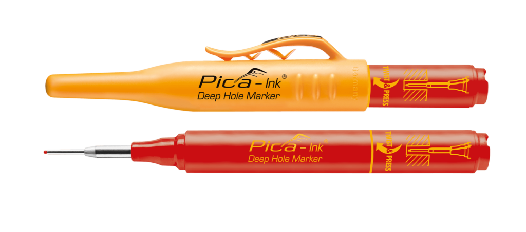 Marker atramentowy Pica z czerwonym tuszem