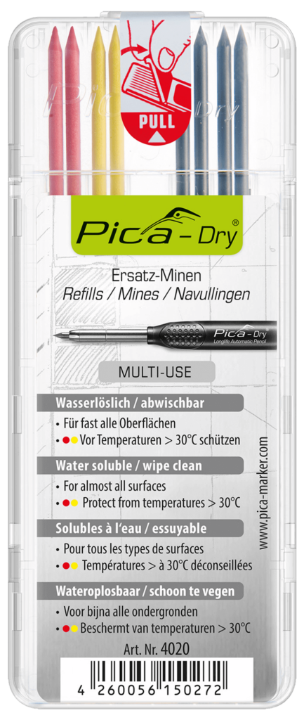 Pica Dry Longlife Automatic Pencil Refills "Multi Use" 4020
