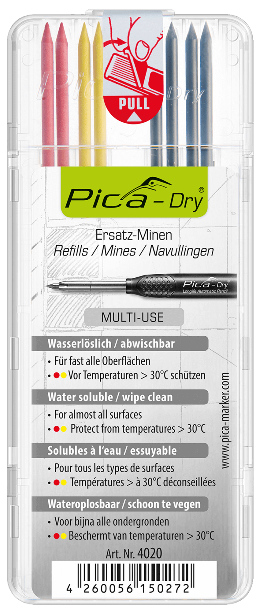 Pica Dry Longlife automatiska pennminor "Multi Use" 4020