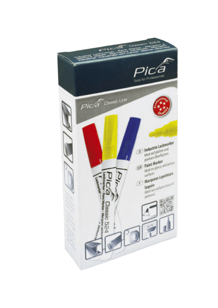 Marcador industrial Pica Classic, marcador de pintura, pack, PLV, presentación en tienda