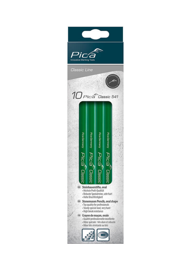 Pica Classic träpenna stenhuggare blyertspenna, grafitbly, på blister, självbetjäningsförpackning, POS, butikspresentation