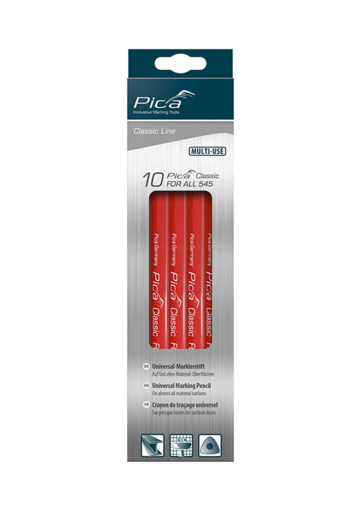 Pica Classic crayon de bois FOR ALL, mine graphite, SB-Pack, sur blister, POS, présentation en magasin