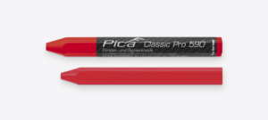 Pica Classic craie forestière et de signature, Classic Pro, rouge
