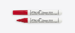 Pica Classic industriell märkpenna, färgpenna, permanent märkpenna, rund spets medium röd