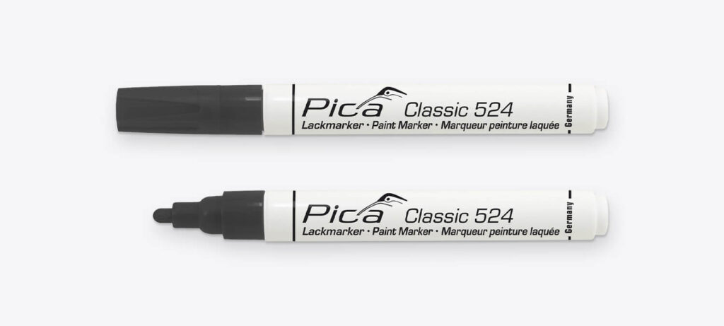 Pica Classic industriële marker, lakmarker, zwart