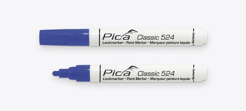 Pica Classic industriële marker, lakmarker, blauw
