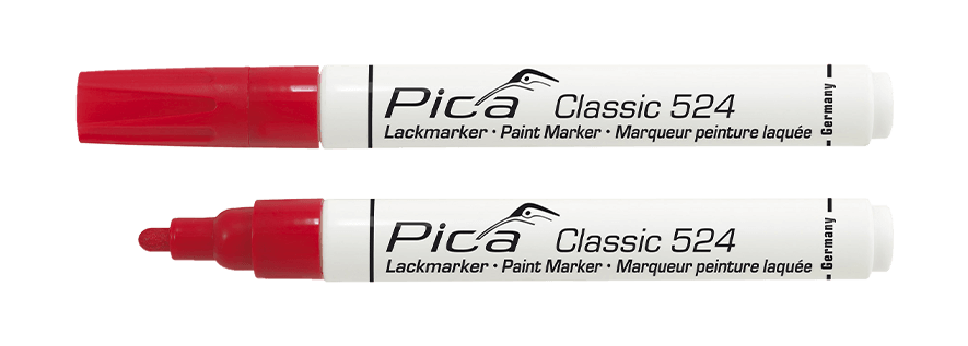 Marcador industrial Pica Classic, marcador de pintura, rojo