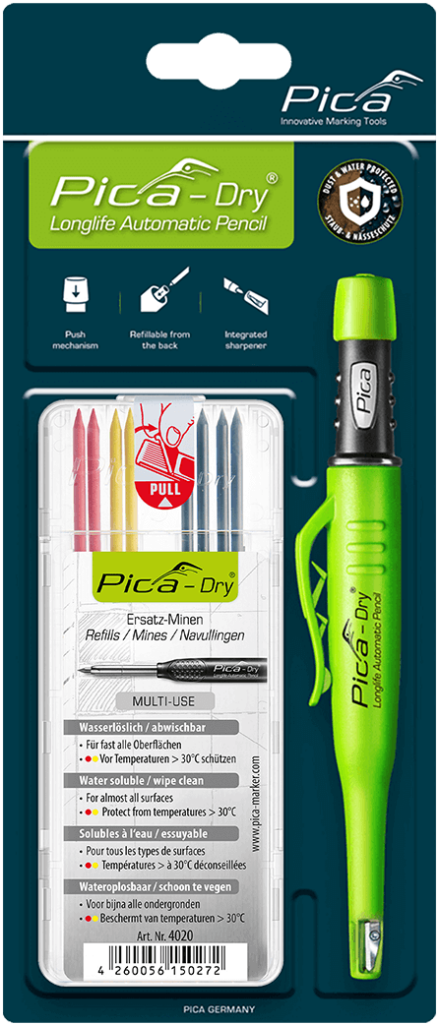 Pica Dry Longlife Automatic Pencil Bundle mit wasserlöslichen Minen 30402