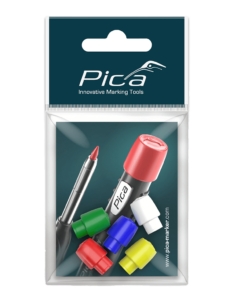 Pica Dry Longlife Automatical Pencil Farbige Ersatzkappen für verschiedene Farbminen